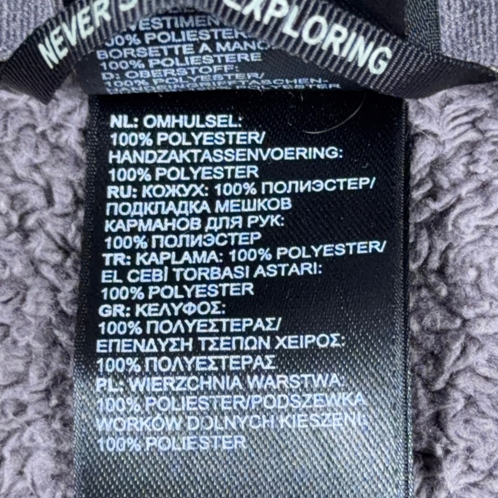 The North Face Womens Osito Fleece Jacket Gray Full Zip Mock Neck Size M - Picture 8 of 12